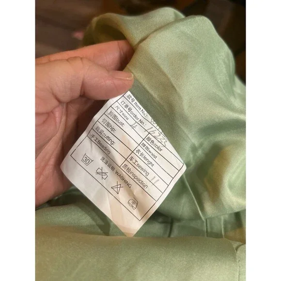 Tulle Embroidered Women's Corset Ball Gown size 4 Pistachio Green Fairy Romantic - Picture 3 of 9